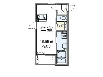 サンサーラ2(ワンルーム/4階)の間取り写真