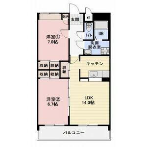 リンピア愛野(2LDK/2階)の間取り写真