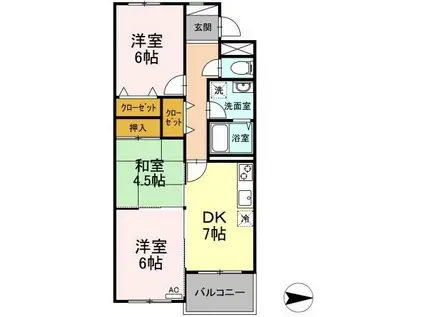 エス・プワール(3DK/3階)の間取り写真