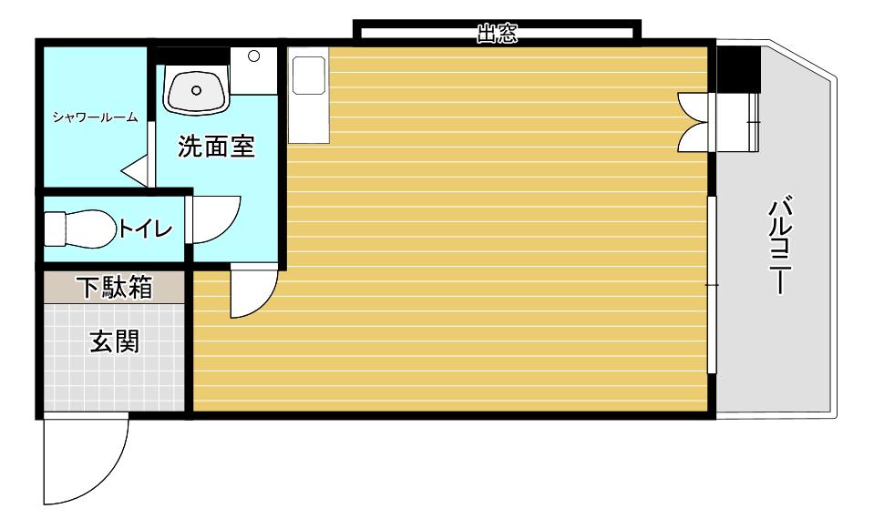 アドバンスFUKUSUI(ワンルーム/1階)の間取り写真