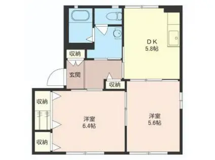 エトワールA(2K/1階)の間取り写真