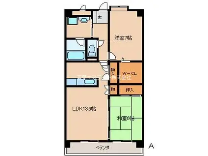 ステラ・コート参番館(2LDK/4階)の間取り写真