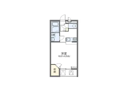 レオパレス天上野II(1K/2階)の間取り写真