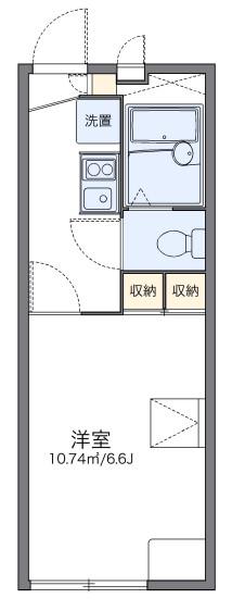 レオパレスベル芦屋(1K/2階)の間取り写真