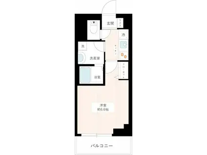 RISE NAKANOSHINBASHI(1K/1階)の間取り写真