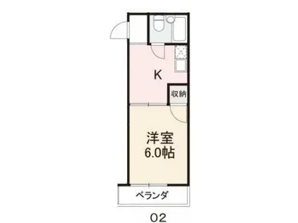 コート築地(1K/4階)の間取り写真