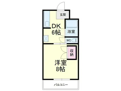 MANSION DIANA(1DK/3階)の間取り写真