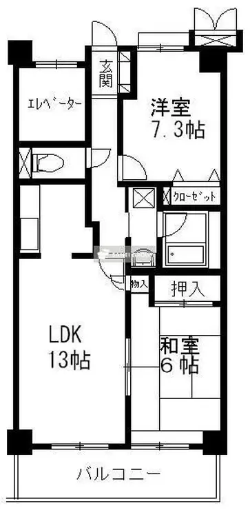 シャンゼール所沢 2階階 間取り