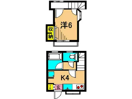 メゾネット佐藤(1K/1階)の間取り写真