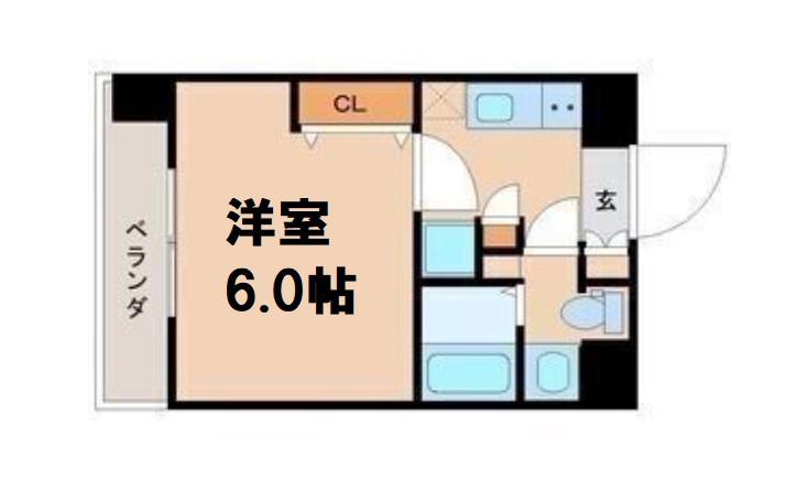 PARK HILLS難波南 HANEUL(1K/3階)の間取り写真