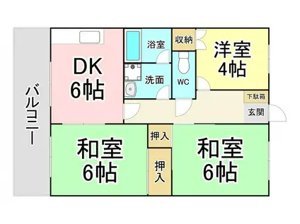 マルティコーポ(3DK/3階)の間取り写真