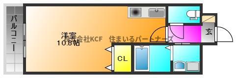 リード中央町(ワンルーム/14階)の間取り写真