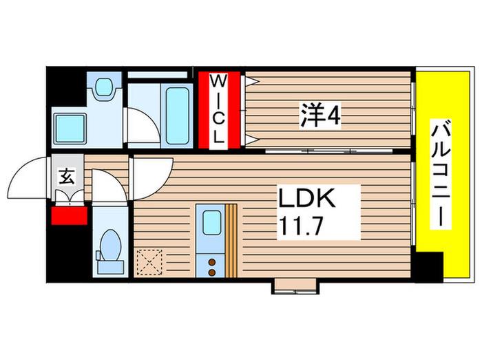 エルミタージュ桜山(1LDK/6階)の間取り写真