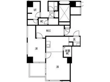 クレドール西明石III(1LDK/3階)の間取り写真