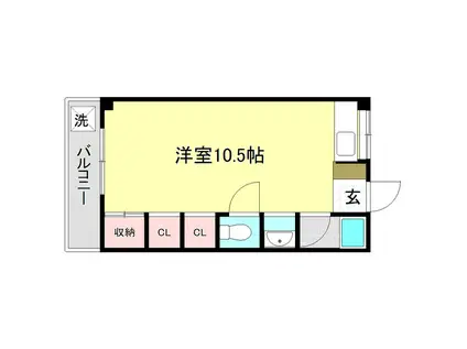 サンハイツ(ワンルーム/3階)の間取り写真