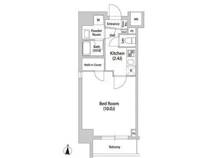 モンレーヴ森下(1K/2階)の間取り写真