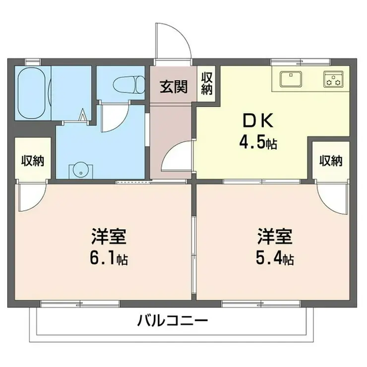 ライトヒルズB 2階階 間取り