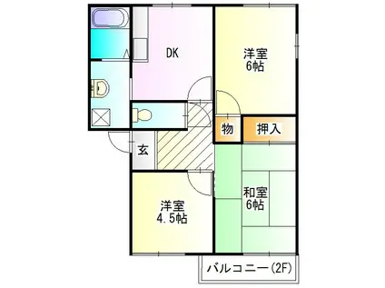 エクセルメゾン(3DK/1階)の間取り写真