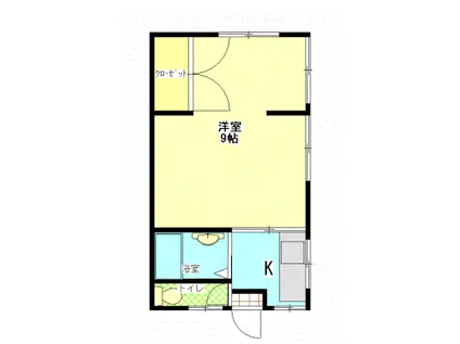 マルマン杉田(1K/2階)の間取り写真