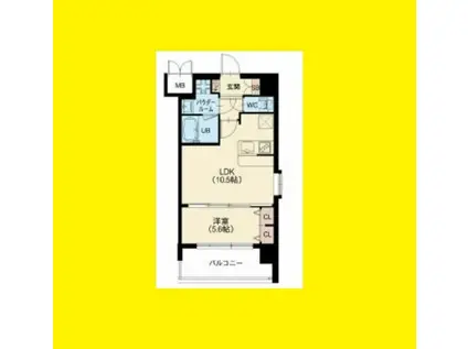 スプランディッド梅田北(1LDK/4階)の間取り写真