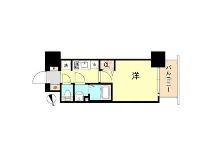 ファステート神戸ハーバーランド(1K/12階)の間取り写真