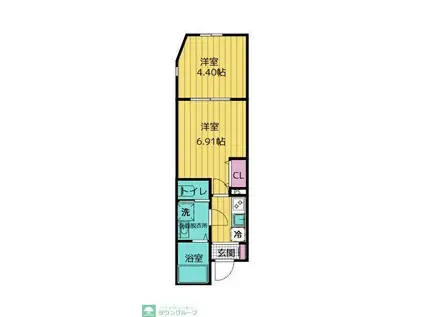 クリオ ラモード神楽坂(2K/3階)の間取り写真