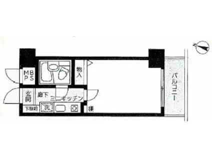 西横浜ダイカンプラザCITY(1K/1階)の間取り写真