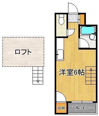 メゾンブランシェ(ワンルーム/2階)の間取り写真