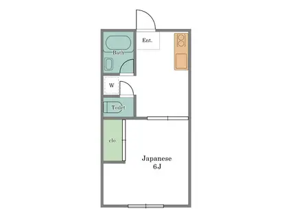 ホワイトヴィラ(1K/1階)の間取り写真