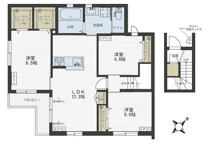 ルマ・ファミリア(3LDK/2階)の間取り写真