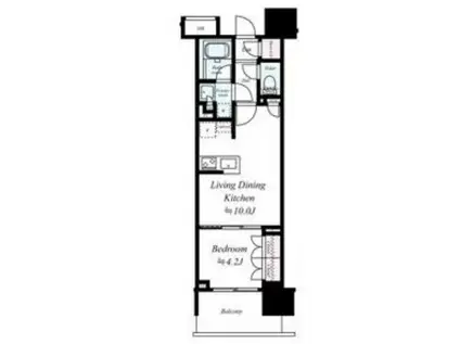 オープンレジデンシア大須FRONT(1LDK/4階)の間取り写真