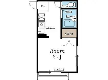 ドエル春日(ワンルーム/1階)の間取り写真