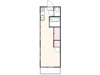 コーポ北斗(ワンルーム/2階)の間取り写真