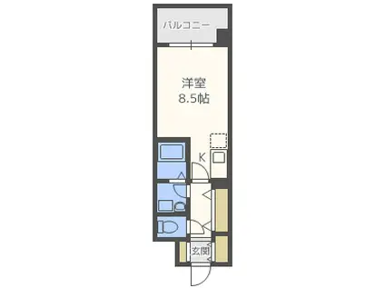 レジディア靭公園(ワンルーム/10階)の間取り写真