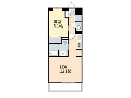  ユーミーマンション寺家駅前(1LDK/6階)の間取り写真