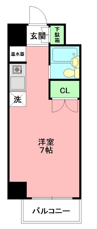 リアライズ伊勢原(ワンルーム/4階)の間取り写真