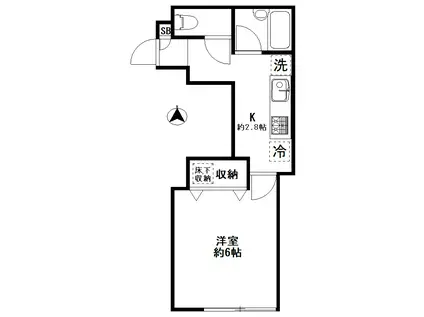 セントラルヴィレッジ(1K/1階)の間取り写真