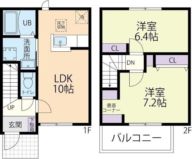 VILLA SIEGER C(2LDK/1階)の間取り写真