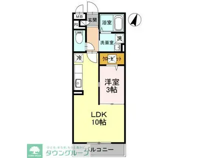 ヴェルドミールⅠ(1LDK/1階)の間取り写真