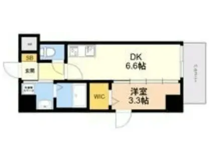 LIFEFIELD諸岡II(1DK/3階)の間取り写真