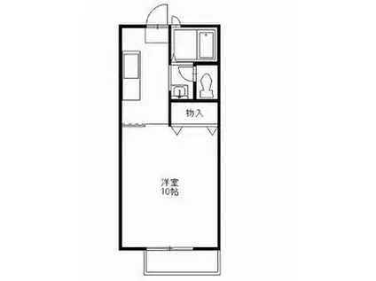 メゾン平松ラ・フォンテーヌI(1K/1階)の間取り写真