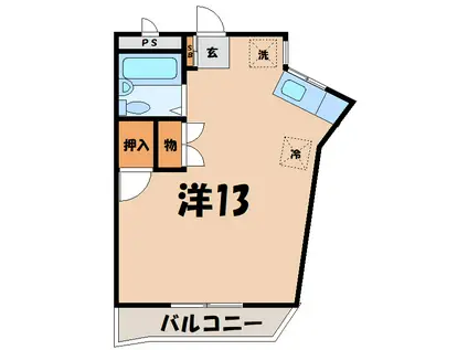 アイカワハイツ(ワンルーム/2階)の間取り写真