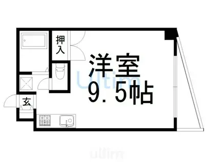 スウィートネスハウス(1K/4階)の間取り写真