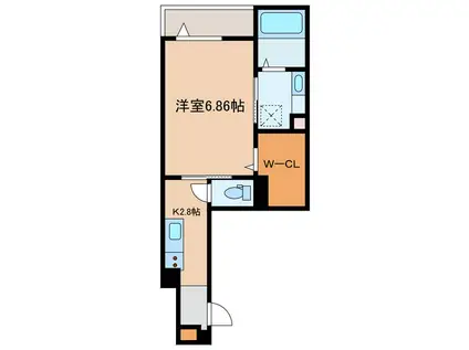 ウィステリア東日暮里II(1K/1階)の間取り写真