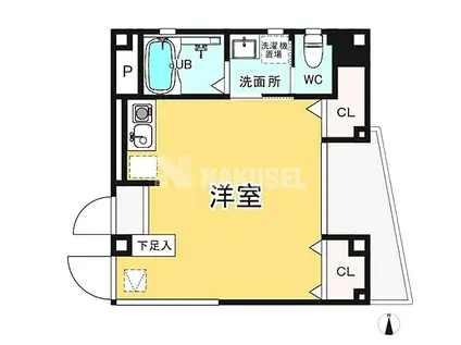プラム都立大(ワンルーム/3階)の間取り写真