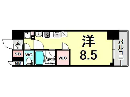 アスヴェル神戸駅前(ワンルーム/6階)の間取り写真