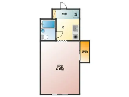 ART SPACE(1K/1階)の間取り写真