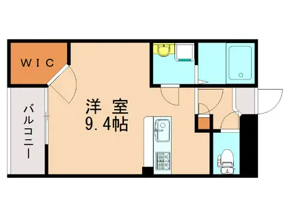 レオネクストパストラーレ横田(1K/2階)の間取り写真