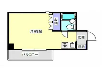 第3西林ビル(ワンルーム/7階)の間取り写真