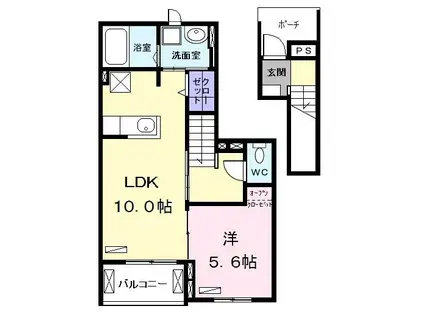 フィオーレ302(1LDK/2階)の間取り写真